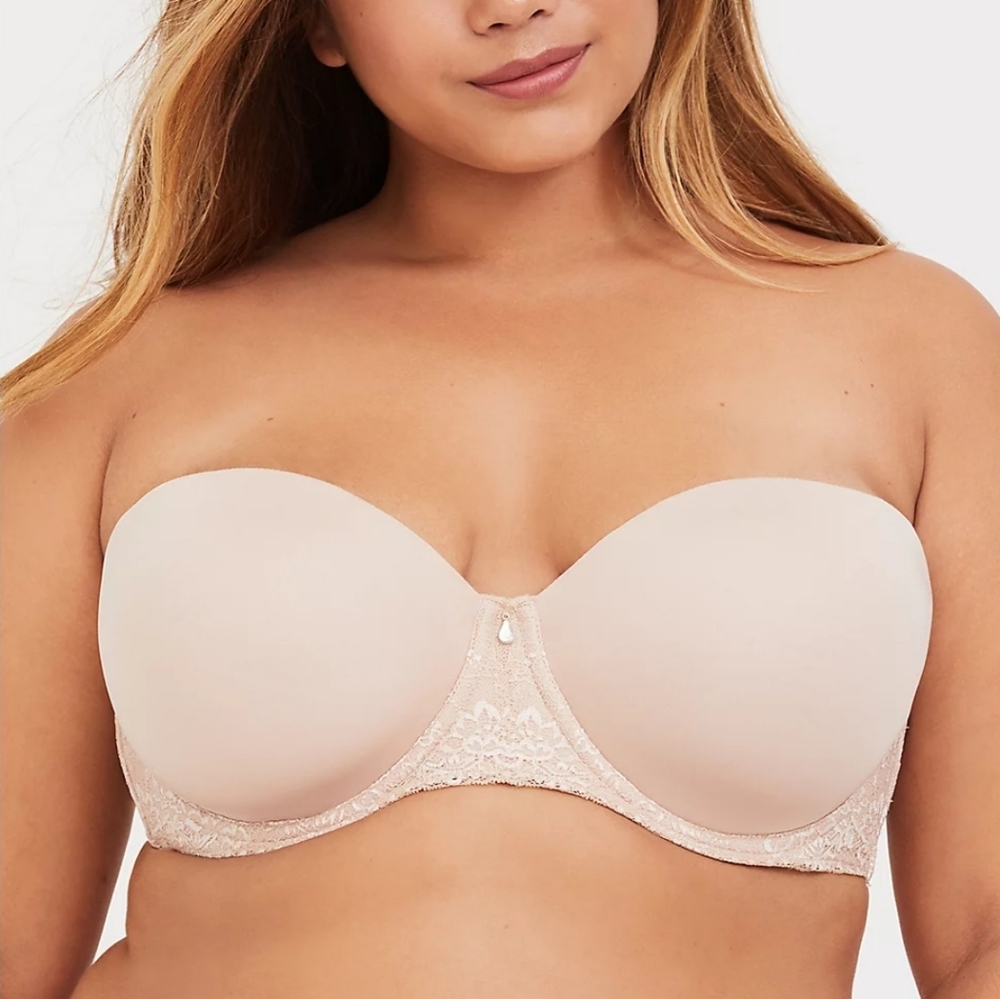 Torrid Microfiber Lightly Lined Strapless Bra - image 1